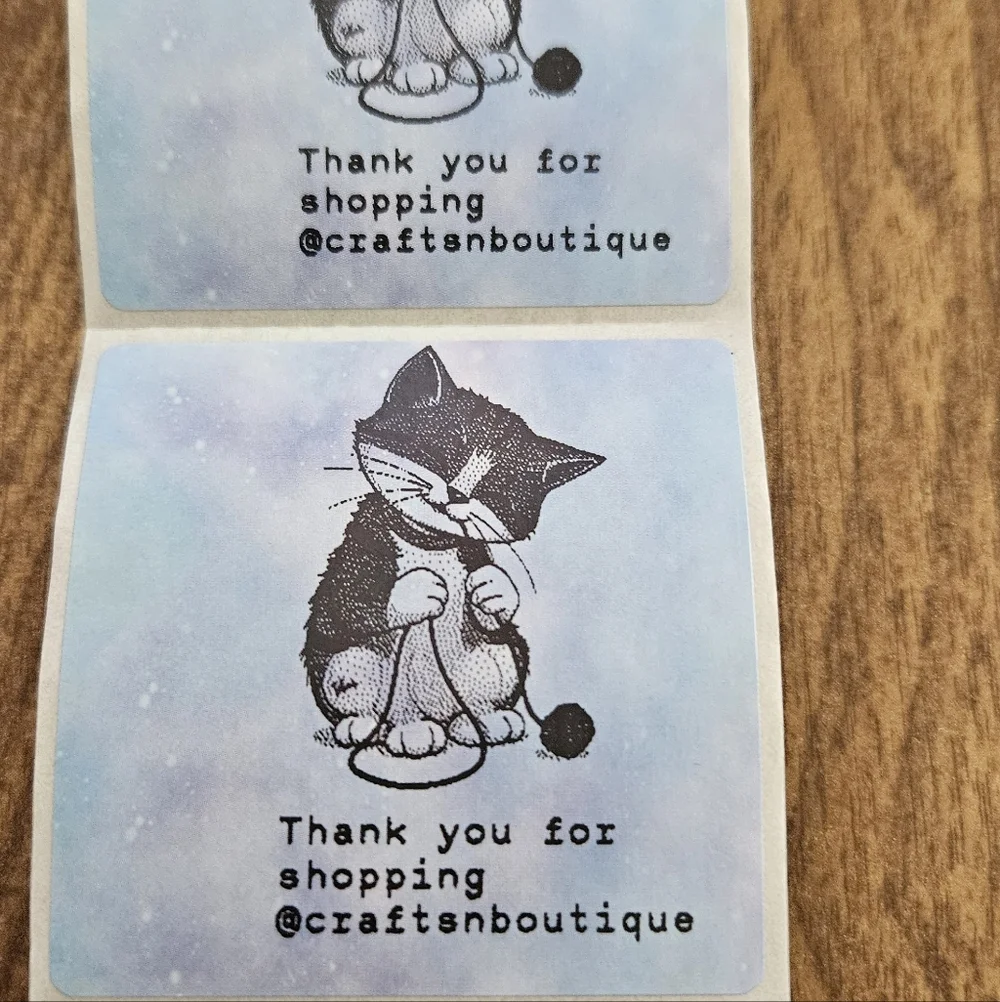 50 Custom Thank You stickers - Picture 2 of 4